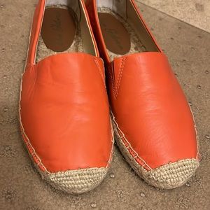 New Sam Edelman Orange Espadrille Loafers 7.5